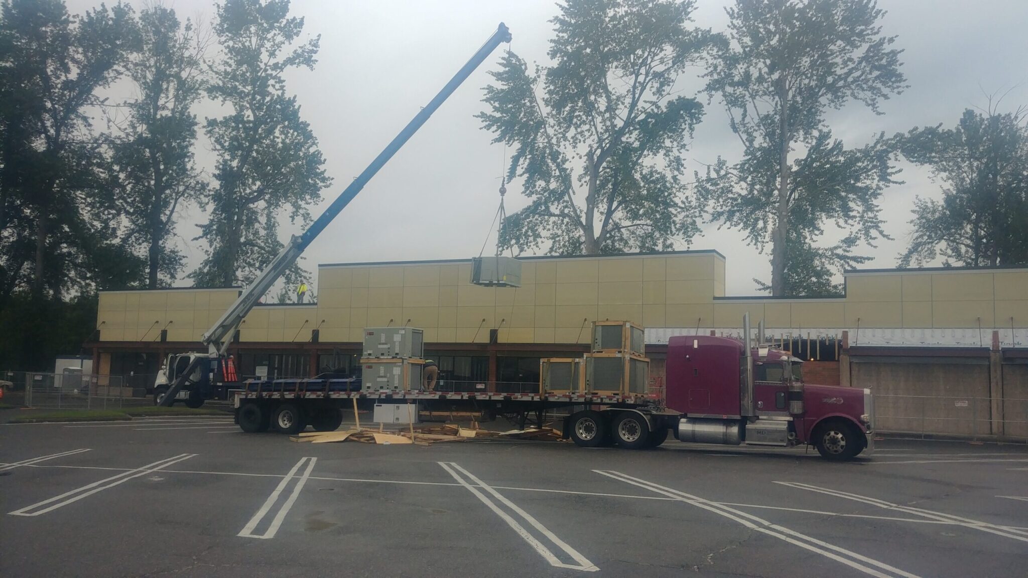 2101.3 Setting Mechanical Units - Valley Plaza Fire Rebuild