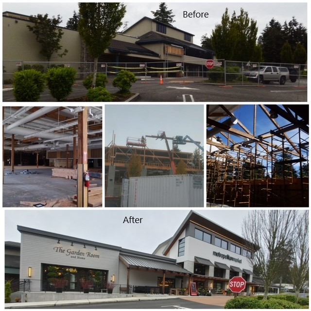 2003.4 - Before & After Collage - Harbor Plaza Facade, Gig Harbor